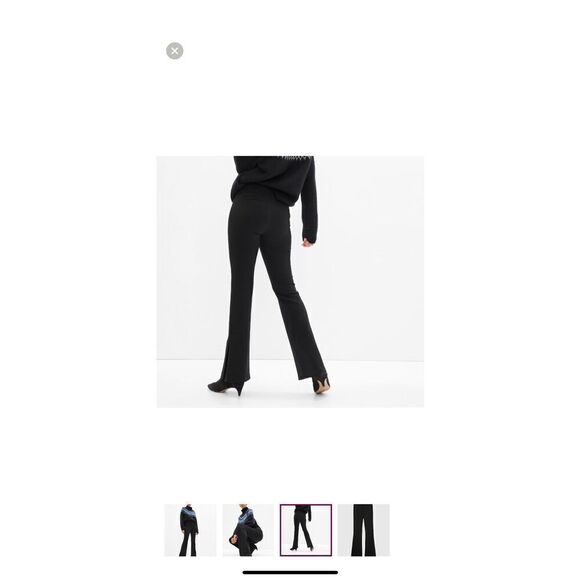 NWT Gap Ponte Flare Slit Pants 8 Tall - Picture 13 of 15